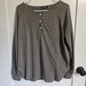 Automet Gray Long Sleeved 3/4 button down